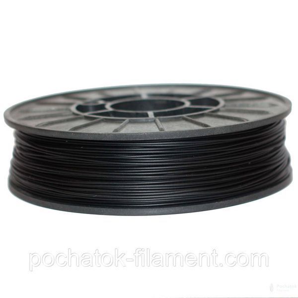 PLA філамент ника пластик для 3D принтера Pochatok Filament 1,75 мм Чорний глянсовий (Black) 0,75 кг 13003 фото