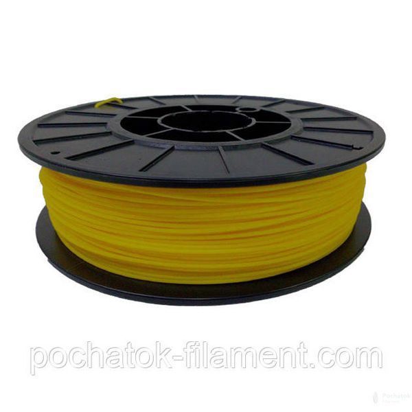 PLA филамент нить пластик для 3D принтера Pochatok Filament 1,75 мм Жёлтый люминесцентный 0,75 кг 13118 фото