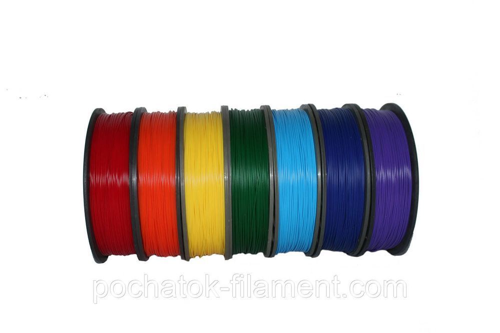 Набір 7в1 PLA філамент пластик для ЗD друку Pochatok Filament 1,75 мм 0,75 кг 7 кольорів Веселка 16015 фото