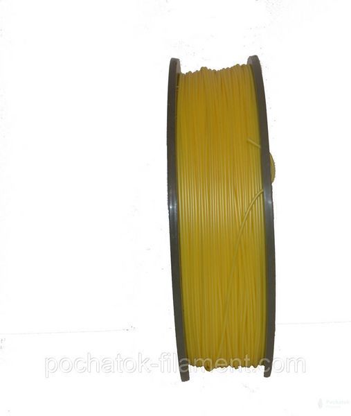 PLA филамент нить пластик для 3D принтера Pochatok Filament 1,75 мм желтый шелковый 0,75 кг 13050 фото
