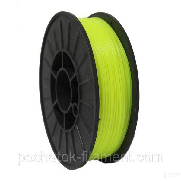 PLA филамент нить пластик для 3D принтера Pochatok Filament 1,75 мм Светло-желтый Флуоресцентный 3кг 44040 фото