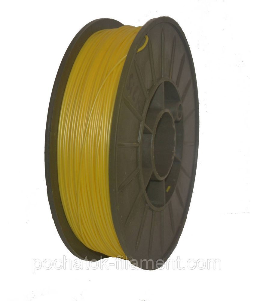 PLA филамент нить пластик для 3D принтера Pochatok Filament 1,75 мм желтый шелковый 0,75 кг 13050 фото