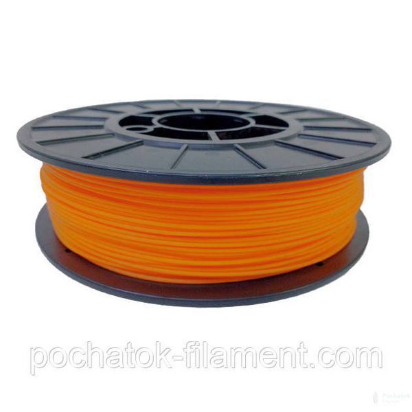 PLA філамент нитка пластик для 3D принтера Pochatok Filament 1,75 мм Помаранчевий люмінесцентний 0,75 кг 13121 фото