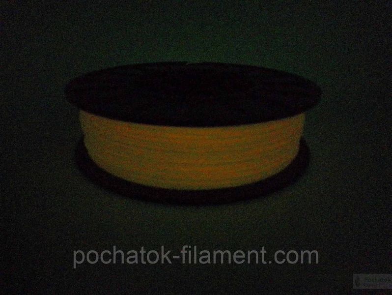 PLA філамент нитка пластик для 3D принтера Pochatok Filament 1,75 мм Помаранчевий люмінесцентний 0,75 кг 13121 фото