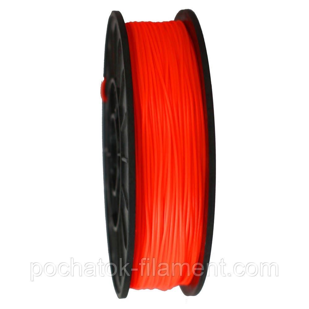 PLA филамент нить пластик для 3D принтера Pochatok Filament 1,75 мм Оранжевый флуоресцентный 0,75 кг 13010 фото