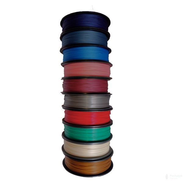 Набор 10в1 PLA филамент пластик для 3D принтера Pochatok Filament 1,75 мм 0,75 кг 10 металликов: Золотой, Серебряный, Перламутровый, Бирюзово-зеленый, Небесно-синий, Голубино-синий, Сигнально-фиолетовый, Сигнально-синий, Красный, Розовый 16013 фото