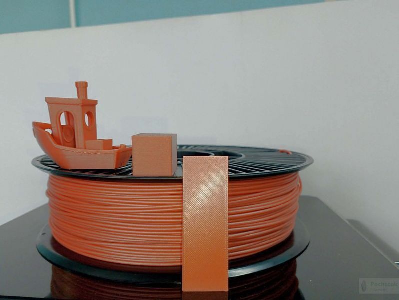PLA філамент нитка пластик для 3D принтера Pochatok Filament 1,75 мм Мідний металік 3 кг 44064 фото