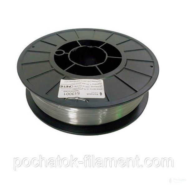 PETG филамент нить пластик для 3D принтера Pochatok Filament 1,75 мм Белый 0,3кг БЕЗ БОБИНЫ 519002 фото