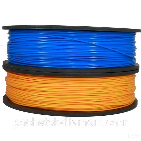 Набір 2в1 PLA філамент пластик для 3D принтеру Pochatok Filament 1,75 мм 0,75 кг Синій та Жовтий 16004 фото