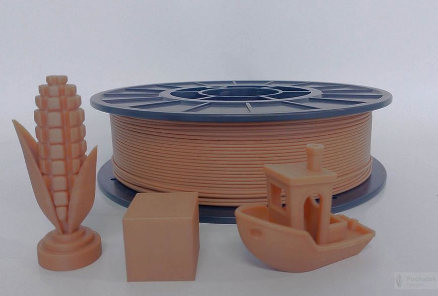 PLA-W филамент нить пластик для 3D принтера Pochatok Filament 1,75 мм Темное дерево (с древесным наполнителем) 0,75 кг 13202 фото