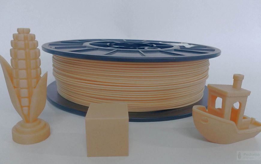 PLA-W филамент нить пластик для 3D принтера Pochatok Filament 1,75 мм Светлое дерево (с древесным наполнителем) 0,75 кг 13201 фото