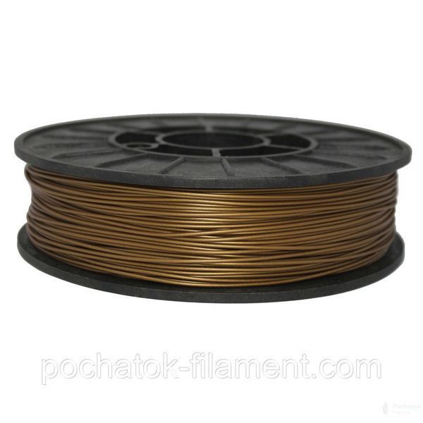 PLA филамент нить пластик для 3D принтера Pochatok Filament 1,75 мм Золотой металлик 0,75 кг 13026 фото