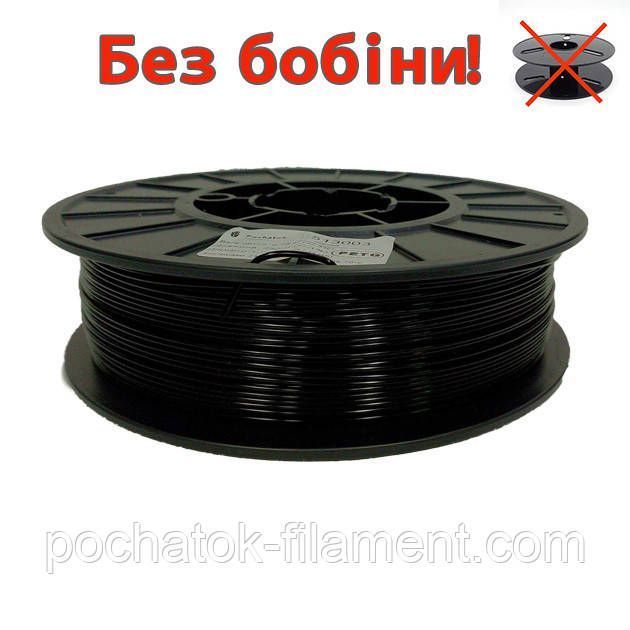PETG филамент нить пластик для 3D принтера Pochatok Filament 1,75 мм Черный глянцевый (Black) 0,3кг БЕЗ БОБИНЫ 519003 фото