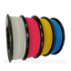 Набір 4в1 PLA філамент пластик для 3Dпринтера Pochatok Filament 1,75 мм 0,75 кг Жовтий, Блакитний, Рожевий, Білий 16019 фото 2