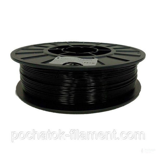 PETG філамент нитка пластик для 3D принтера Pochatok Filament 1,75 мм Чорний глянсовий (Black) 0,75кг 513003 фото
