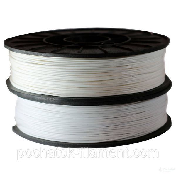 Набор 2в1 PLA филамент пластик для 3D принтера Pochatok Filament 1,75 мм 0,75 кг Снежно-белый и Тёплый белый 16007 фото