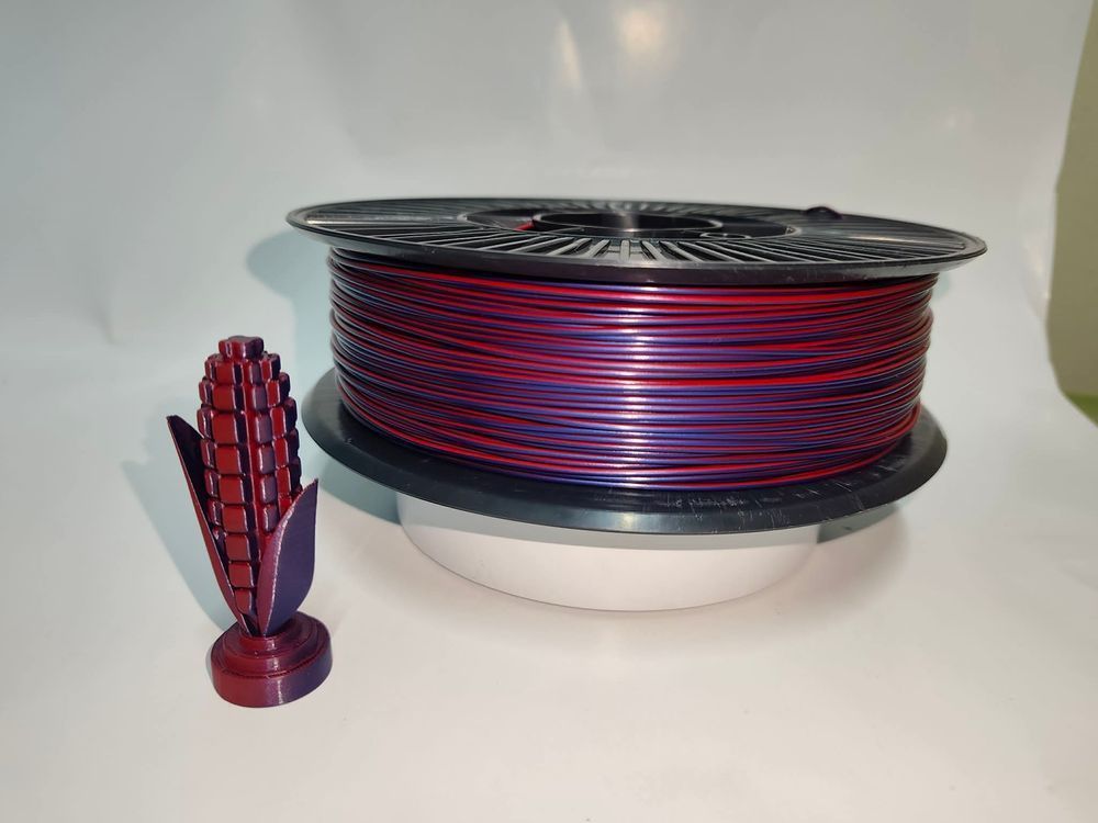 PLA філамент нитка пластик для 3D принтера Pochatok Filament 1,75 мм Двокольоровий Фіолетовий з темно-червоним переливом 0,75 кг 13310 фото